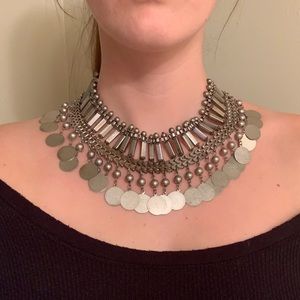 Bohemian coin statement choker necklace ✨